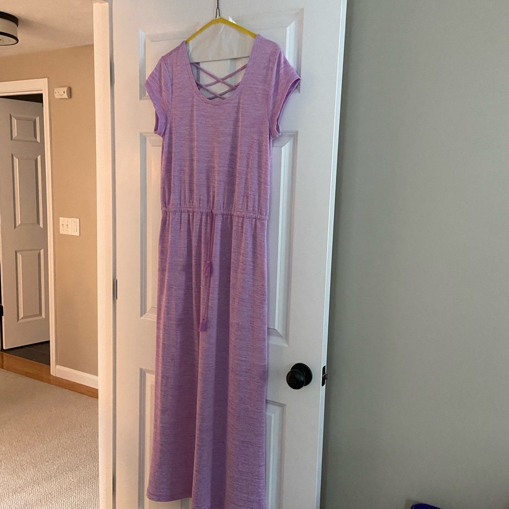 T by Talbots Lavender Heathered Maxi Dress